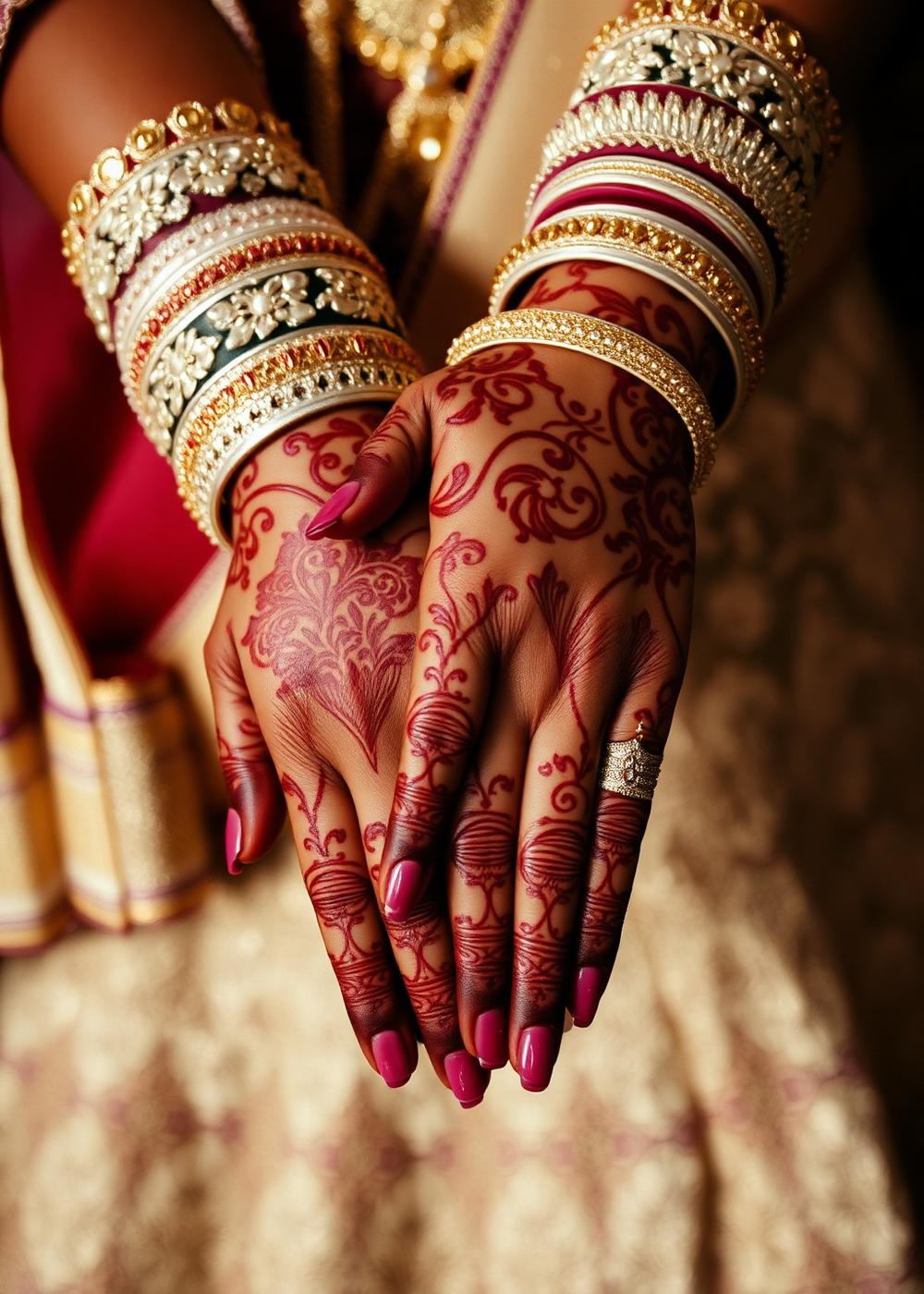 Bridal henna and jewelry