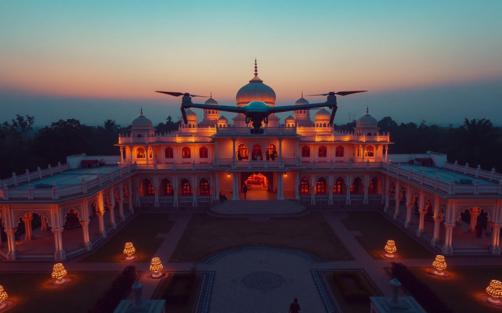 Aerial wedding venue