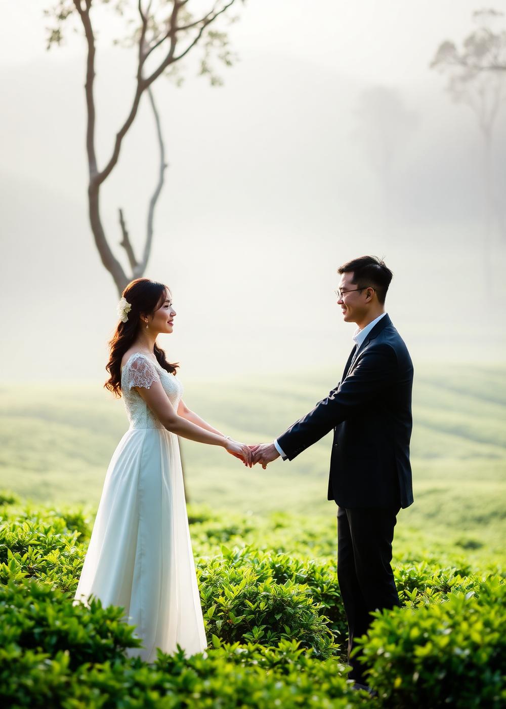Pre-wedding in tea hills